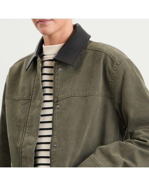 Anine Bing Green Sean Wax Jacket