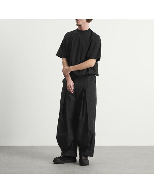 ANGLAN Gray Unbalance Long Tuck Balloon Pants for men