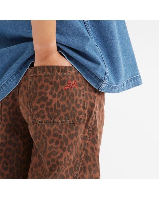 Damson Madder Dion Leopard Jeans in Brown | Lyst