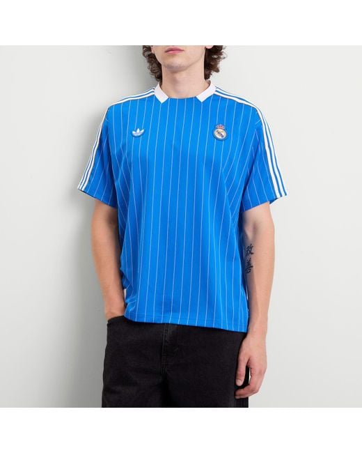 Adidas Blue Real Madrid Icon Jersey Top for men