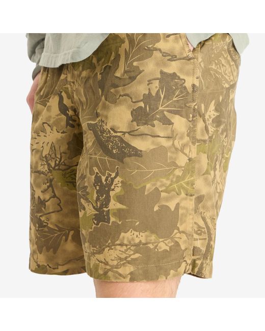 Brain Dead Green Twill Climber Shorts for men