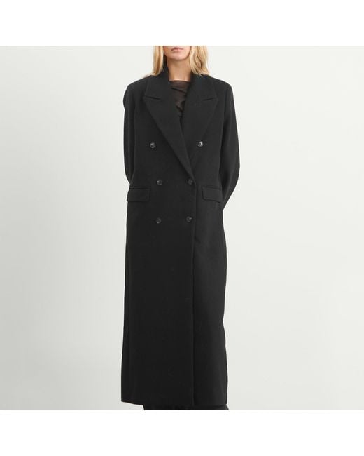 Samsøe & Samsøe Black Sajill Wool Coat