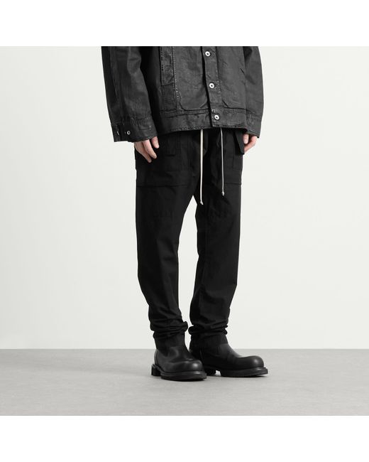 Rick Owens Black Creatch Cargo Drawstring for men