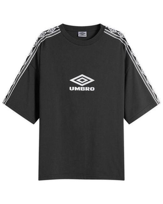 Umbro by Slam Jam Black Offence Defence Tape T-Shirt for men