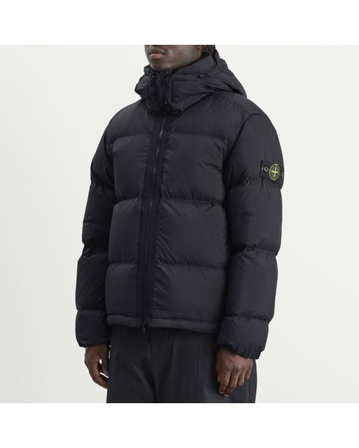 Stone Island Black Matt Ripstop Cordura Down Jacket for men