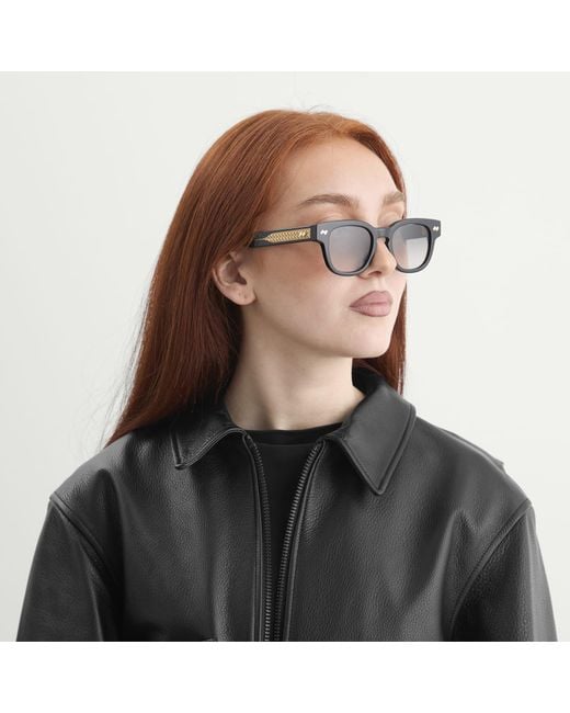 Bottega Veneta Gray Bottega Veneta Bv1441S Sunglasses