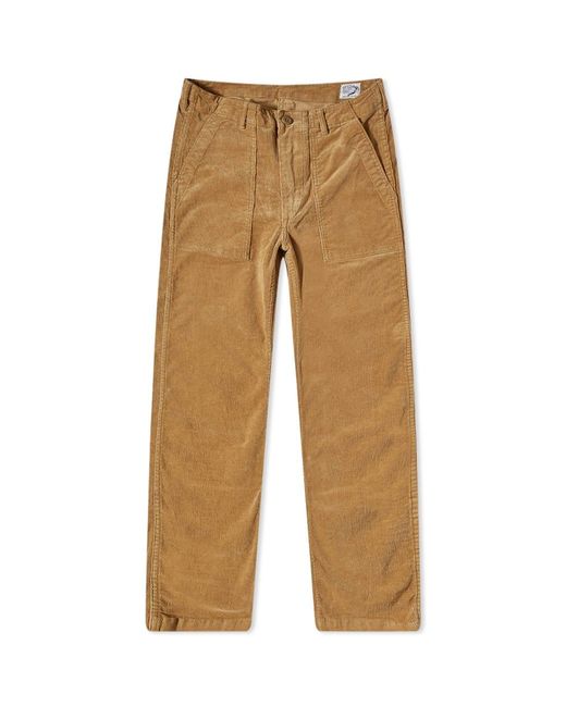 Orslow Slim Fit Fatigue Corduroy Pants in Natural for Men Lyst