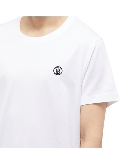 Burberry Parker Tb Circle Logo T-shirt in White for Men | Lyst Burberry Parker Tb Circle Logo T-shirt in White for Men | Lyst