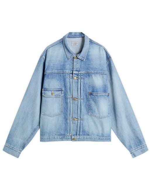 Unlikely Dry Goods Blue Time Travel Trucker Jacket for men