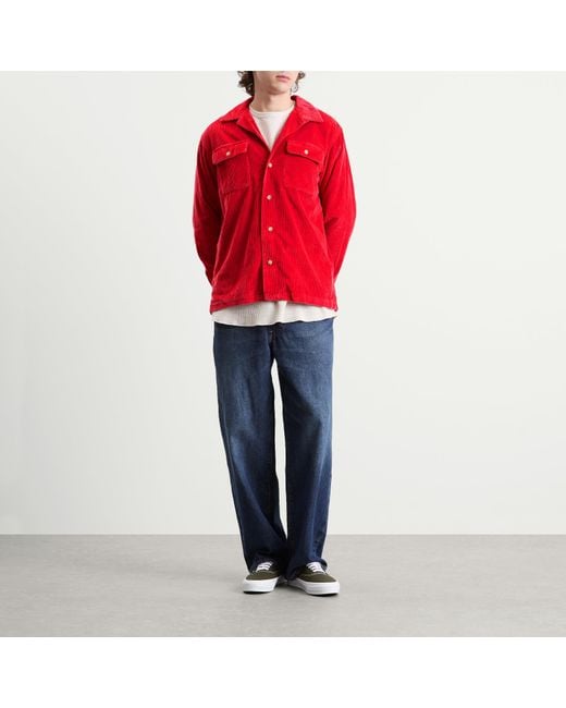 Polo Ralph Lauren Red Corduroy Overshirt for men
