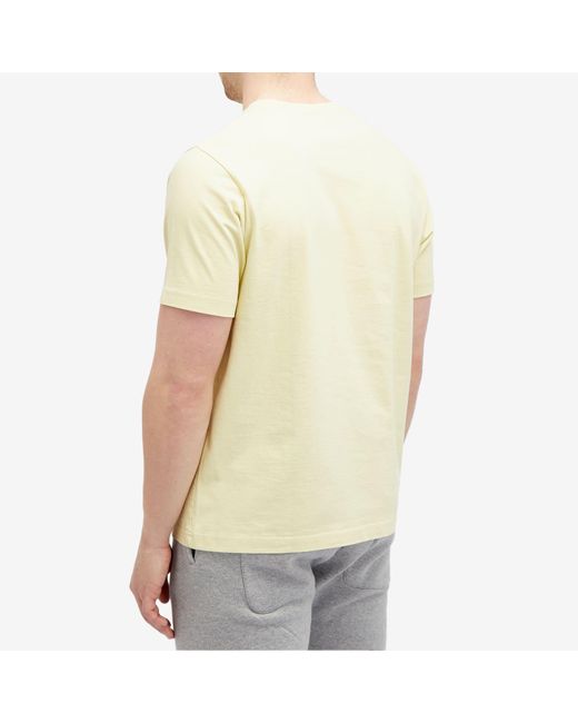 Maison Kitsuné Yellow Handwriting Comfort T-Shirt for men