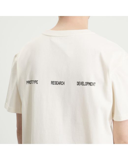 KA_YO_Prototype White Boxy Logo T-Shirt for men