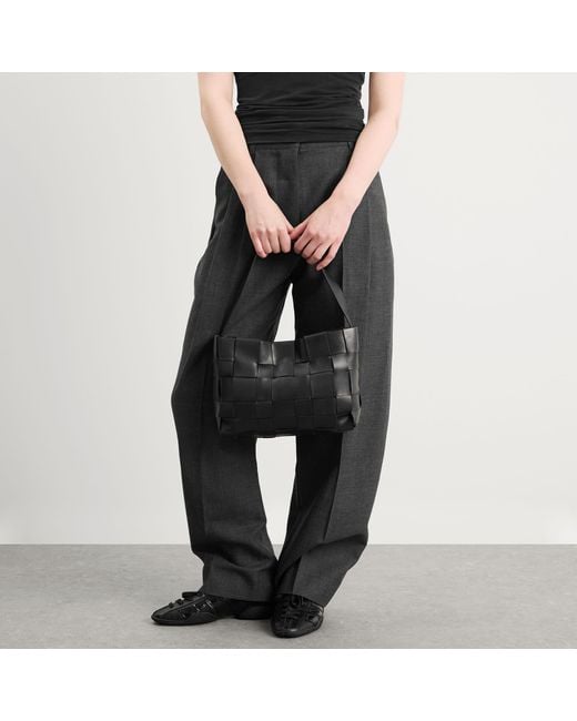 St. Agni Black Woven Mini Tote