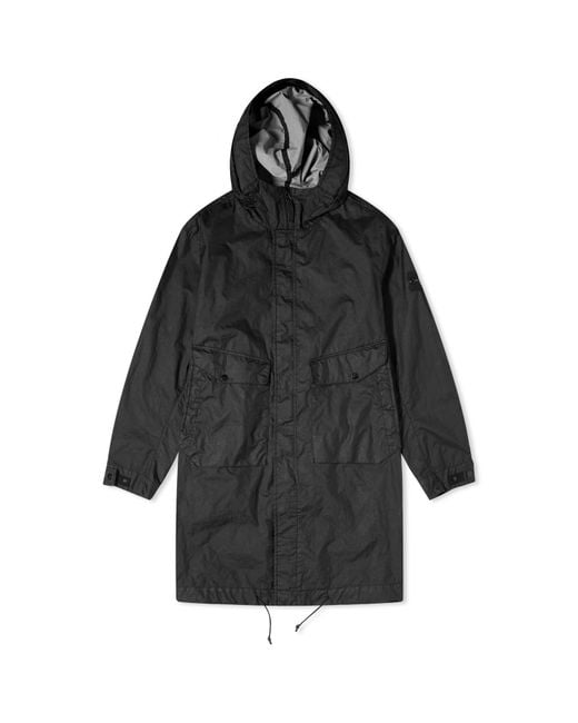 Stone Island Black Membrana 3L Tc Fishtail Parka Jacket for men