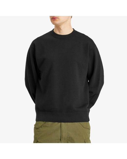 Beams Plus Black Crew Sweatshirt for men