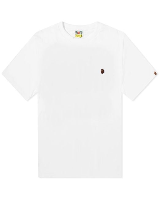 A Bathing Ape White General Bape Is Bathing T-Shirt for men