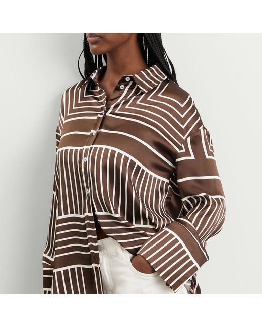 4th & Reckless Brown Amira Print Shirt