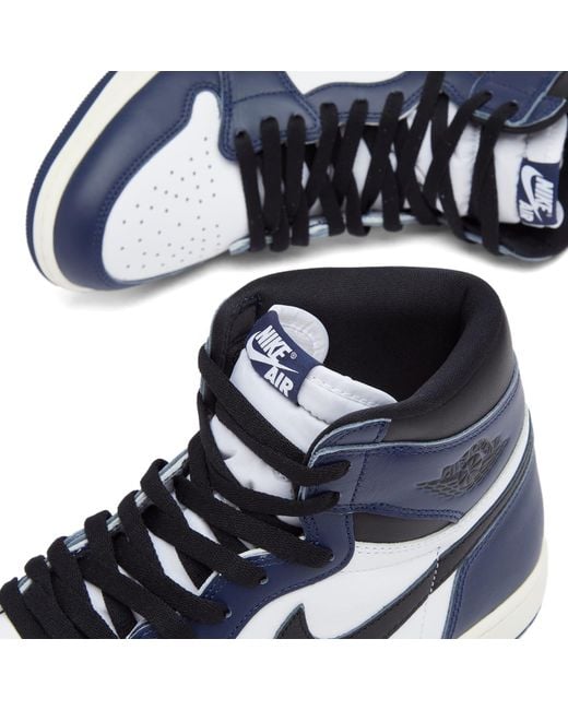Nike Blue Retro Hi OG Leather Sneakers