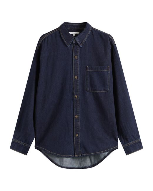 GOOD AMERICAN Blue Denim Oversized Shirt
