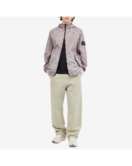 Stone Island Gray Nylon Metal Watro-Tc Hooded Jacket for men