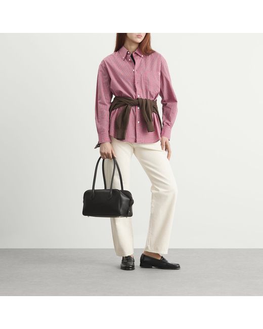 DUNST Black Leather Shoulder Bag
