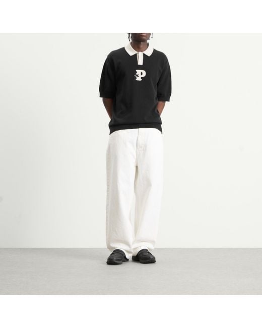 Pawa Speed Sports Black P-Knit Polo for men
