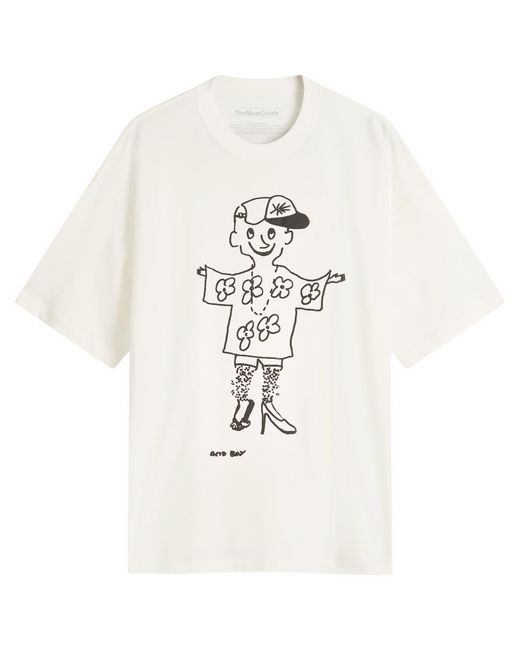 YMC White X Bat Girls & Acid Boys Acid Boy T-Shirt for men