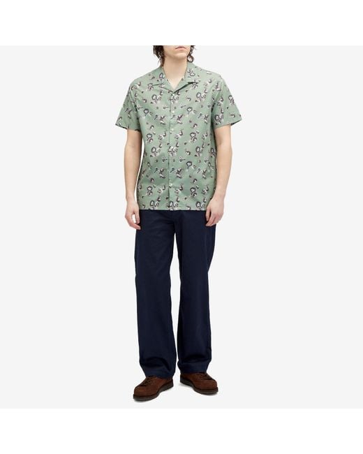 Paul Smith Green Printed Vacation Shirt for men
