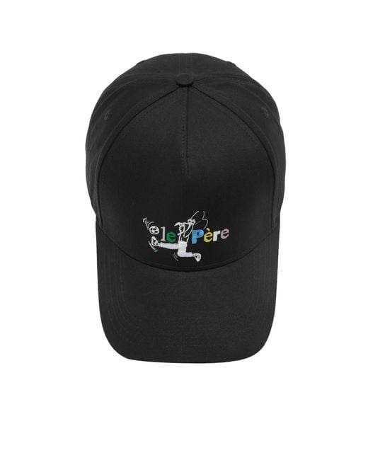 le PERE Black Charlie Logo Cap for men