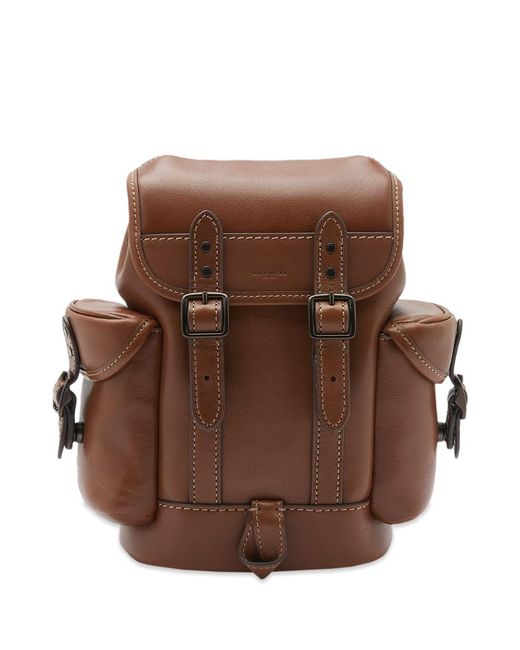 COACH Hitch Leather Backpack in Brown for Men Lyst UK