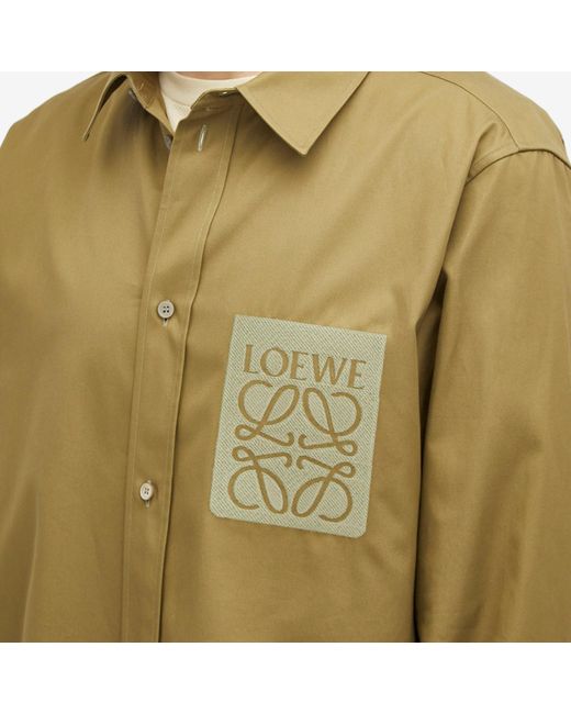 Loewe Green Anagram Pocket Shirt for men