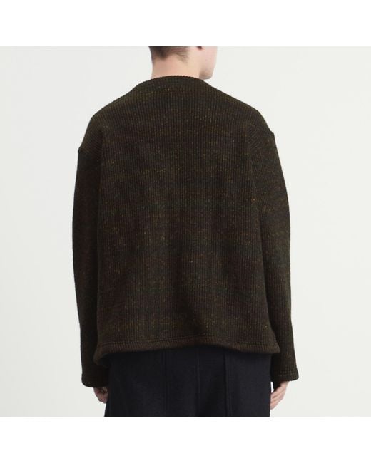 Engineered Garments Black Nep Knit Cardigan for men