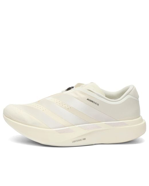 Adidas White Evo Sl Zip Sneaker for men