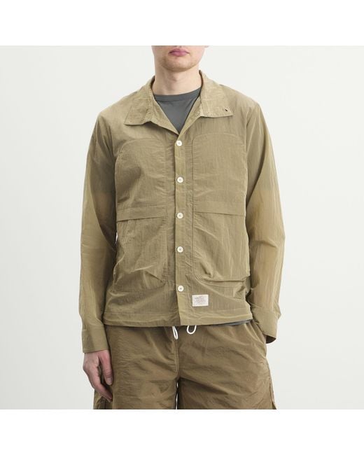 RANRA Green Epitome Shiny Nylon Overshirt for men