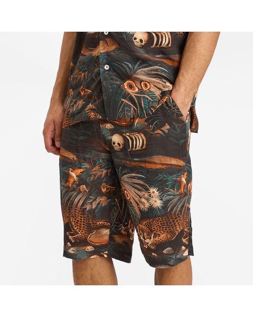 Endless Joy Multicolor Leopard Jungle Shorts for men