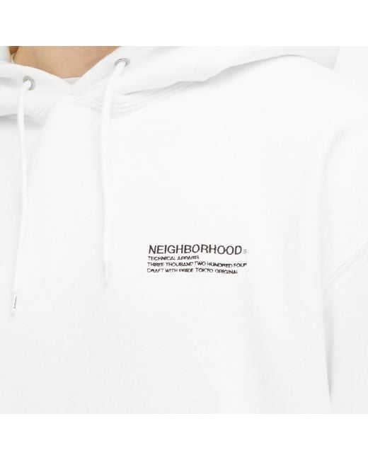 Neighborhood White Logo Pullover Hoodie for men