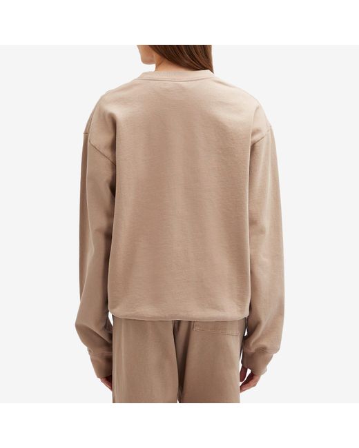 Sporty & Rich Brown Ny Health Club Crewneck