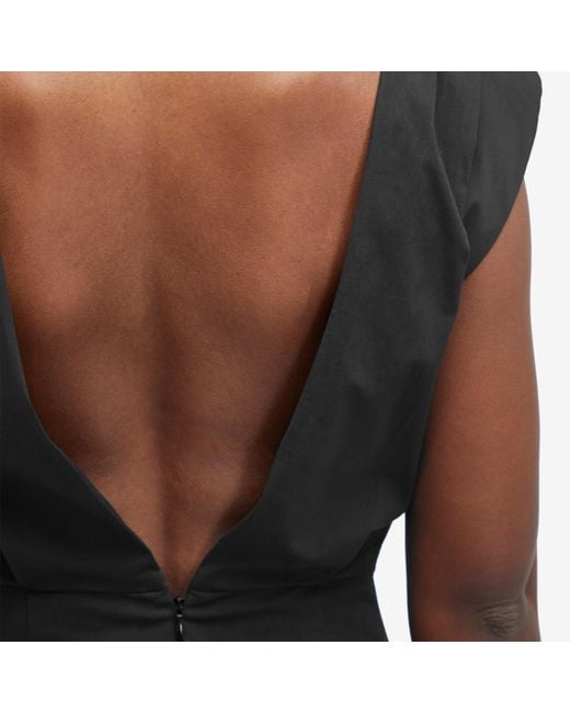 St. Agni Black Bateau Tuck Mini Dress