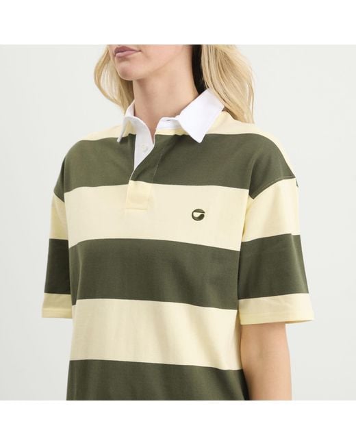 Coperni Green Striped Polo Top