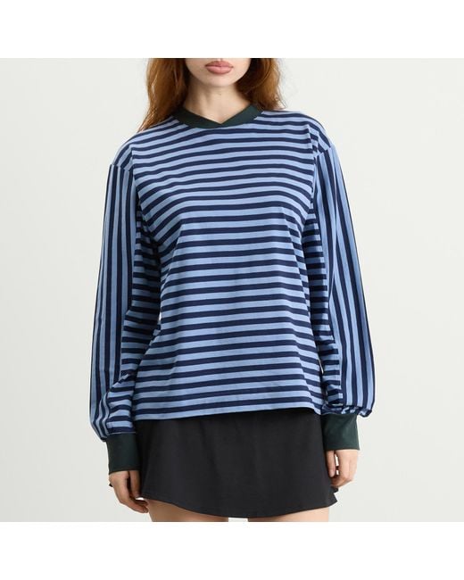 Fruity Booty Blue Stripe Long Sleeve Top
