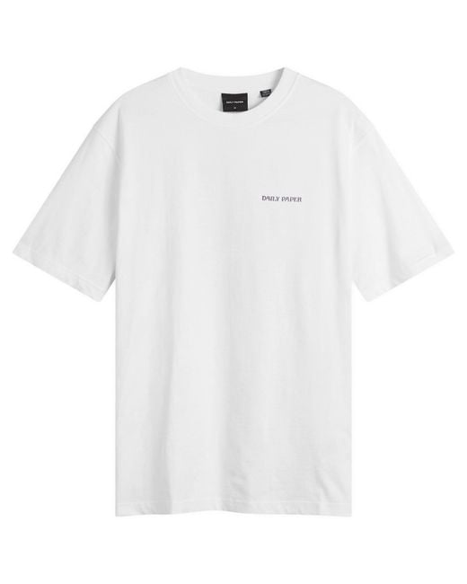 Daily Paper White Snake Shield T-Shirt for men
