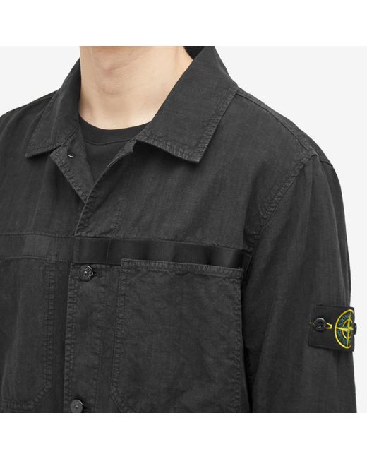 Stone Island Black Lini Nylon Tela-Tc Jacket for men