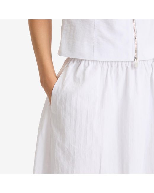 Samsøe & Samsøe White Satina Midi Skirt