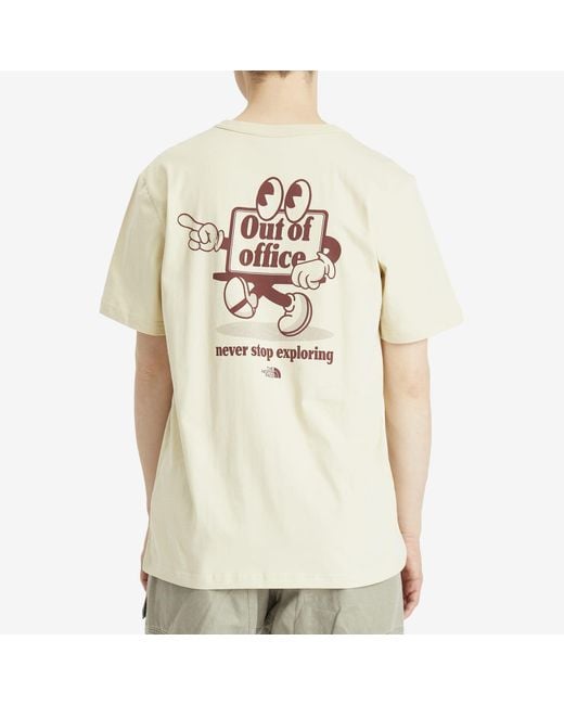 The North Face Natural Out Of Office Graphic T-Shirt for men