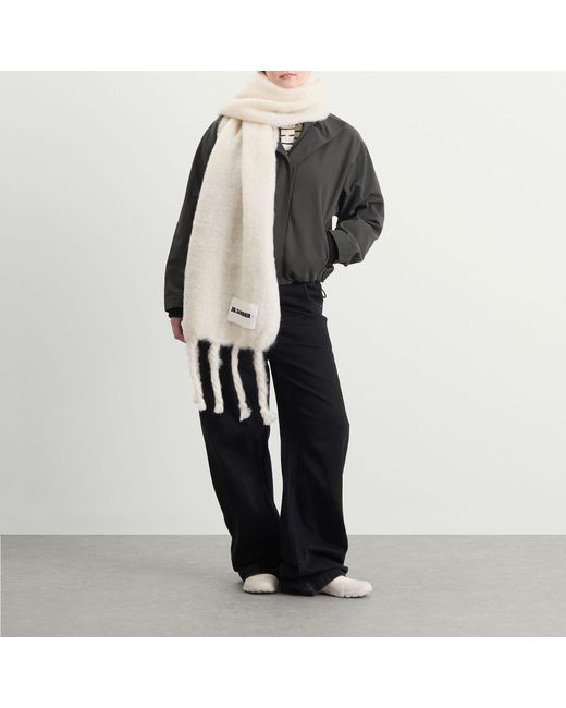 Jil Sander Natural Plain Scarf