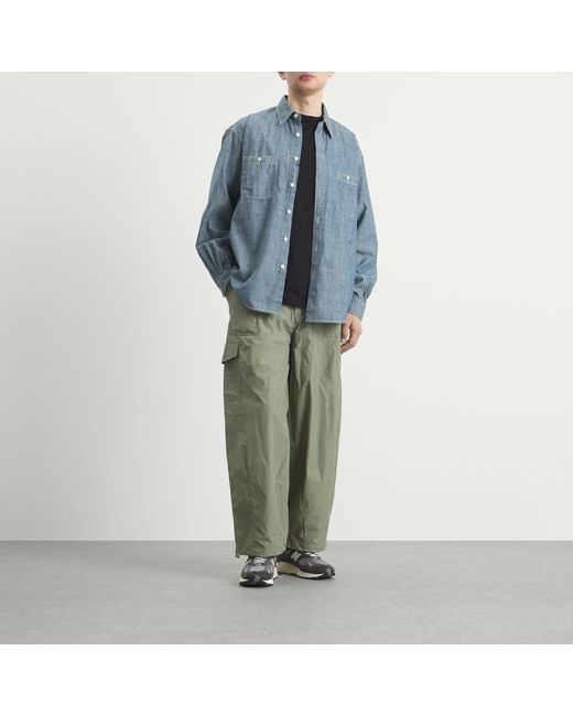 FRIZMWORKS Blue Kuroki Chambray Work Shirt for men