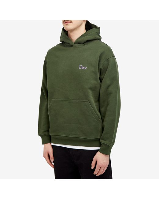 Dime Green Classic Small Logo Hoodie for men
