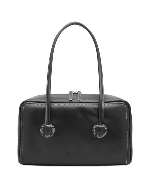 MARGE SHERWOOD Black Soft Boston Shoulder Bag