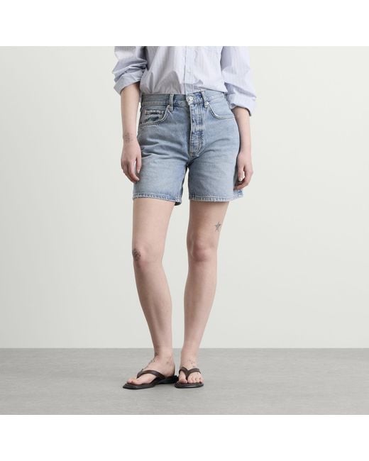 Anine Bing Blue Delaney Shorts