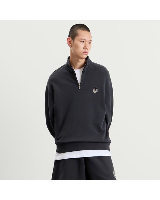 END. Black Slice Half Zip Sweat